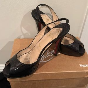 Christian Louboutin sling back, size 8.5